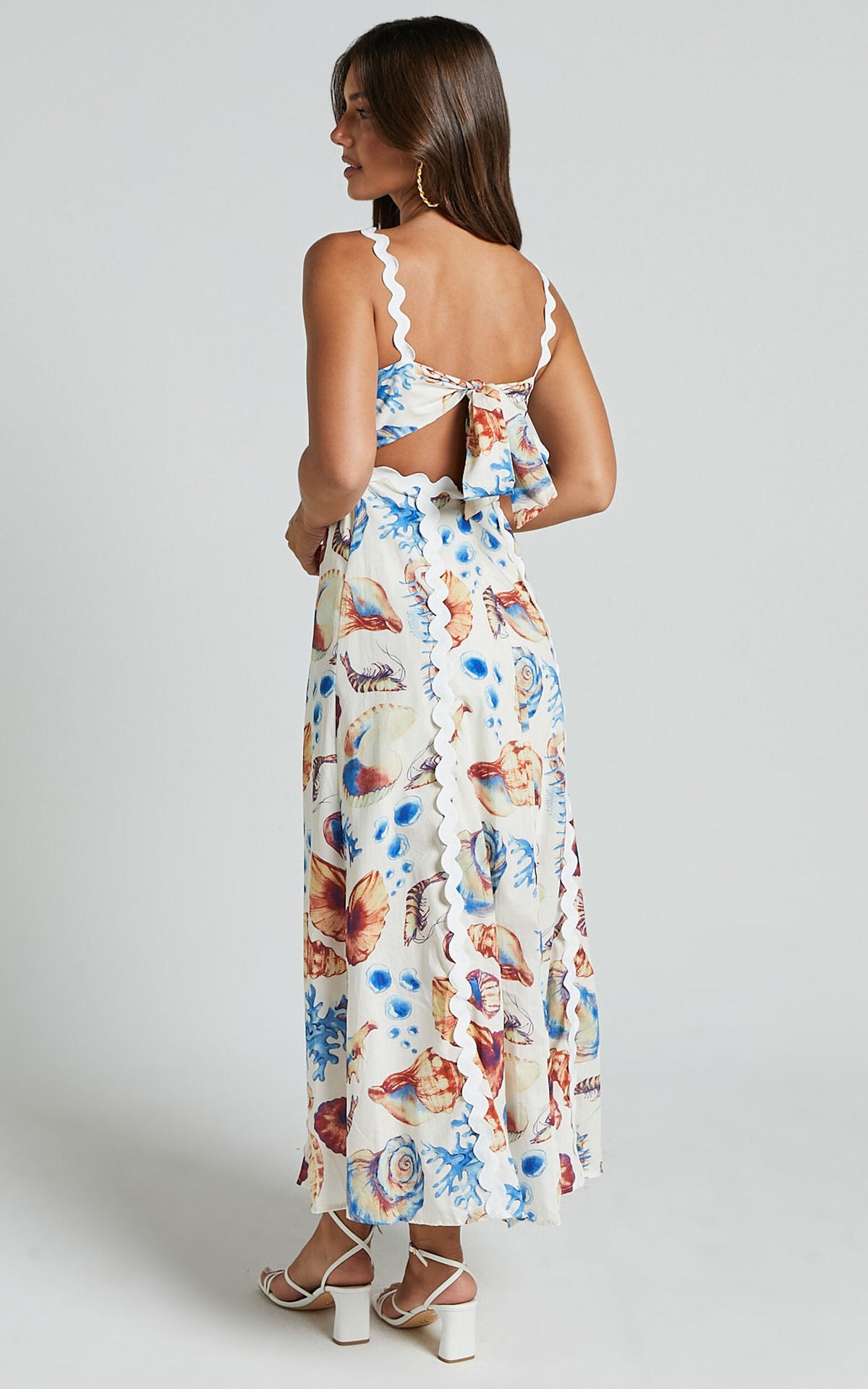 Floral Breeze Spaghetti Strap Midi Dress