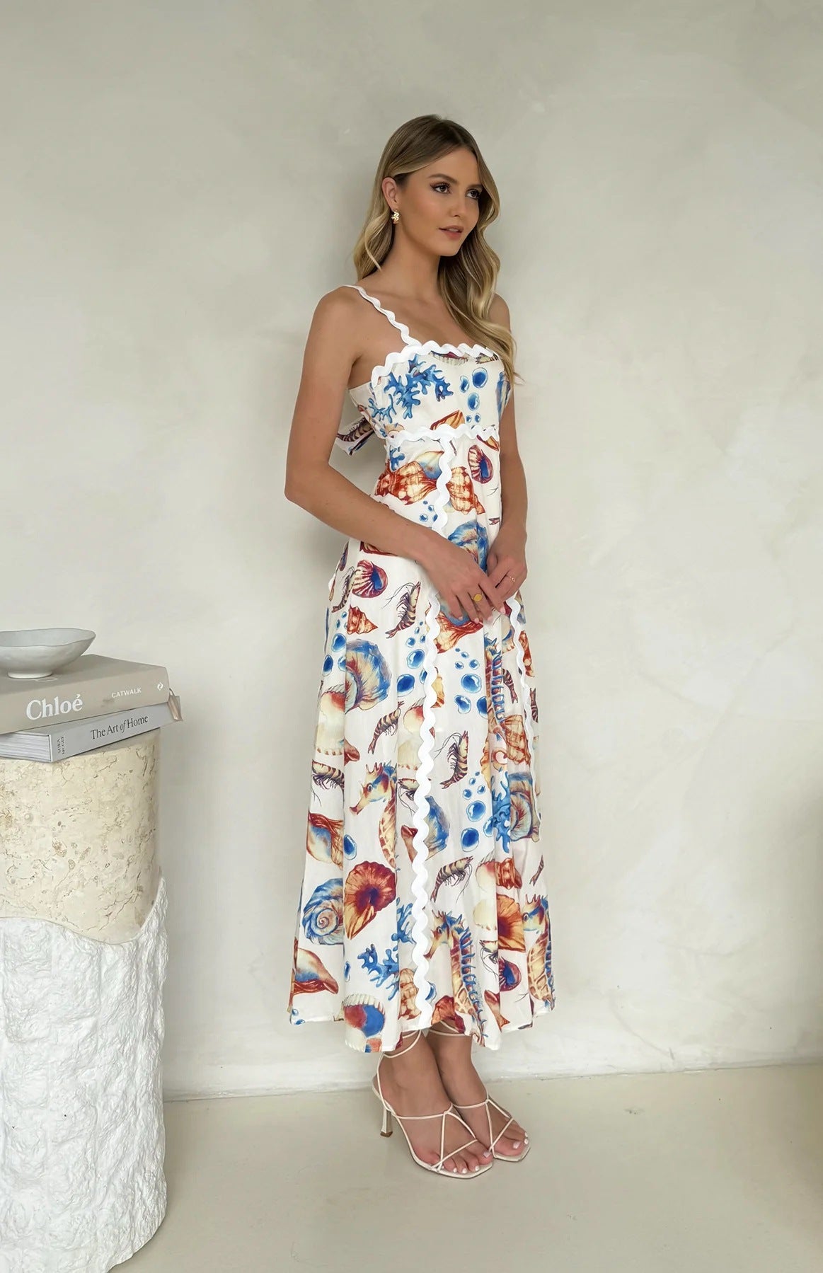 Floral Breeze Spaghetti Strap Midi Dress