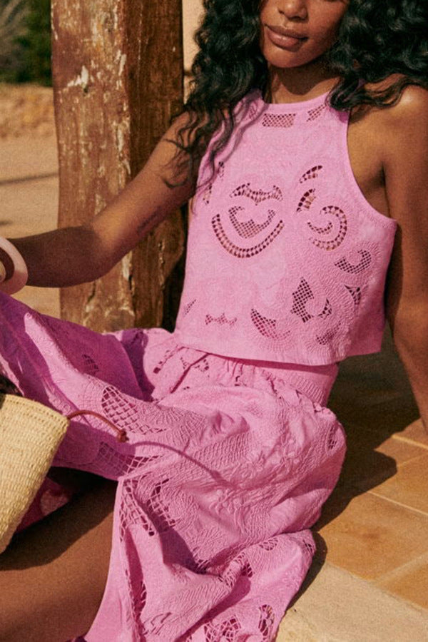 Sleeveless Pocket Two-Piece Set