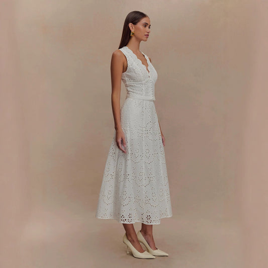Lace Vest & Skirt Set