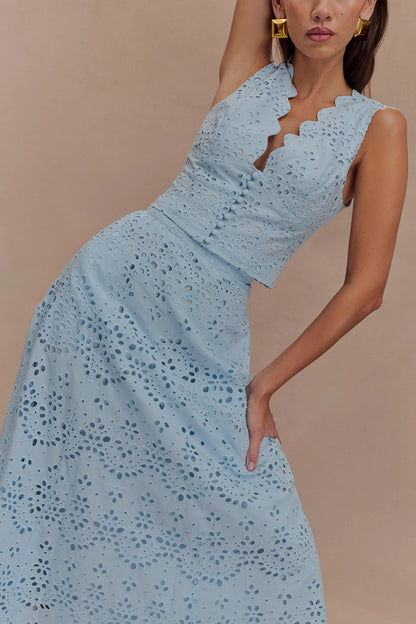 Lace Vest & Skirt Set
