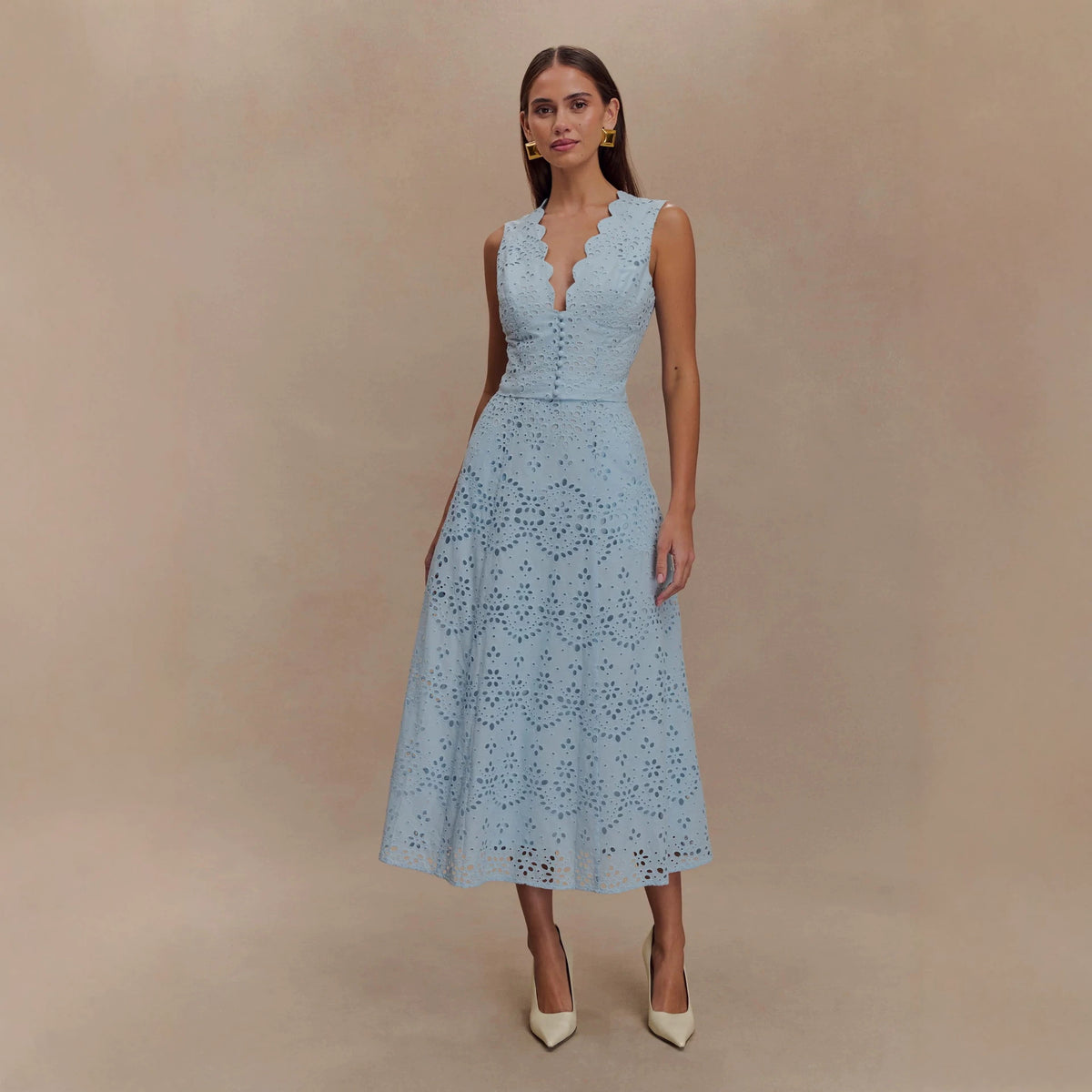 Lace Vest & Skirt Set