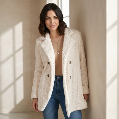Fleece Double-Breasted Overcoat