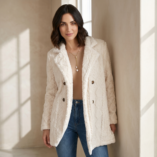 Fleece Double-Breasted Overcoat