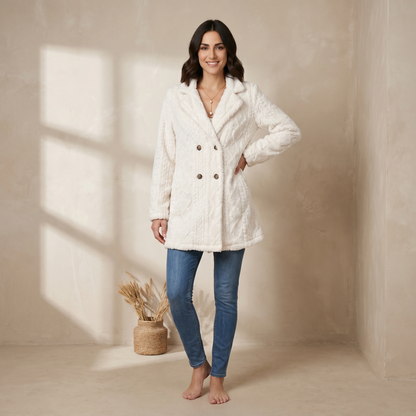 Fleece Double-Breasted Overcoat